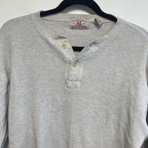 Vintage American Eagle Outfitters Thermal‎ Henley Shirt Mens Large Long Sleeve